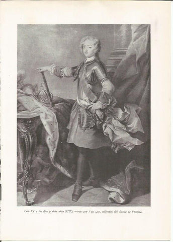 LAMINA 26074: Luis XV, por Van Loo
