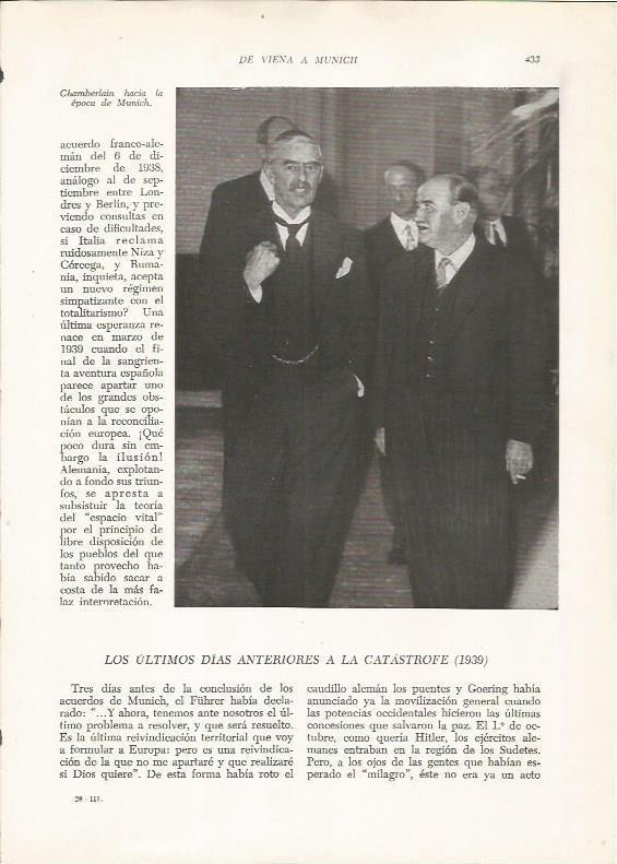 LAMINA 26210: Chamberlain cerrando los Tratados de Munich
