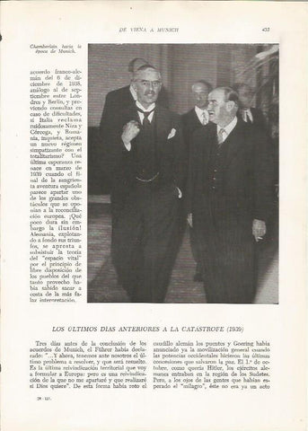 LAMINA 26210: Chamberlain cerrando los Tratados de Munich