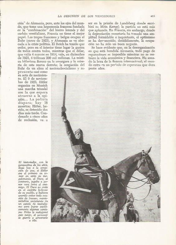 LAMINA 26201: Benito Mussolini a caballo