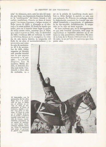 LAMINA 26201: Benito Mussolini a caballo