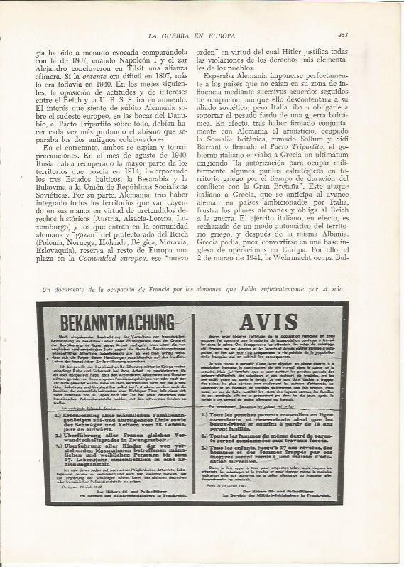 LAMINA 26219: Documento de la ocupacion nazi en Francia