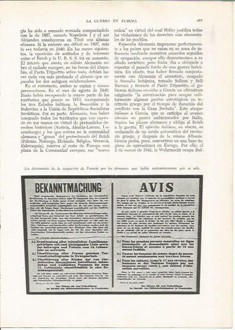 LAMINA 26219: Documento de la ocupacion nazi en Francia