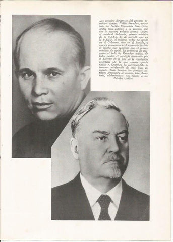 LAMINA 26239: Nikita Kruschev y el mariscal Bulganin