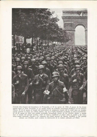 LAMINA 26226: Tropas aliadas entrando en Paris en 1944