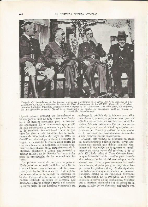 LAMINA 26224: Roosevelt, Churchill, de Gaulle y Giraud en Casablanca en 1943