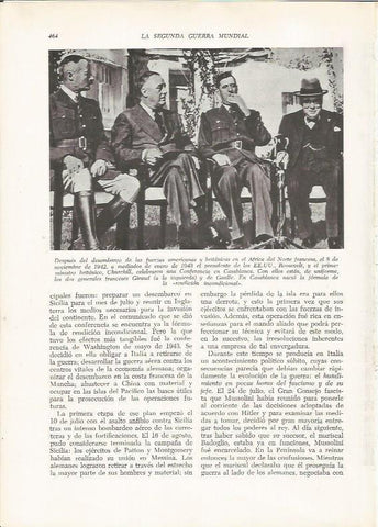 LAMINA 26224: Roosevelt, Churchill, de Gaulle y Giraud en Casablanca en 1943