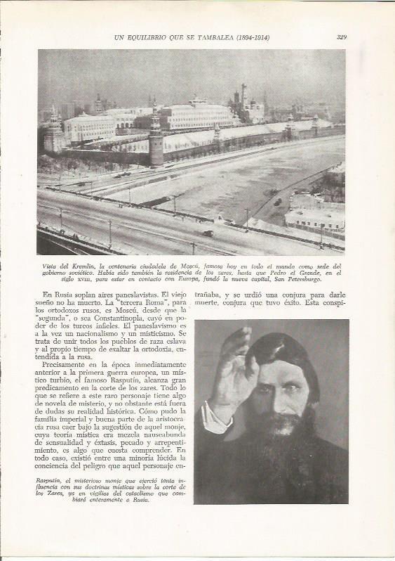 LAMINA 26167: Rasputin y vista del Kremlin