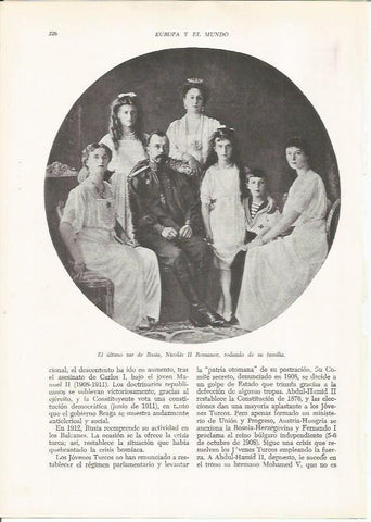 LAMINA 26165: Nicolas II de Rusia y su familia