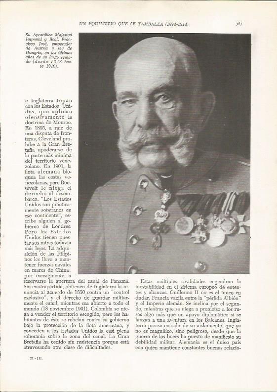 LAMINA 26163: El emperador Francisco Jose de Austria