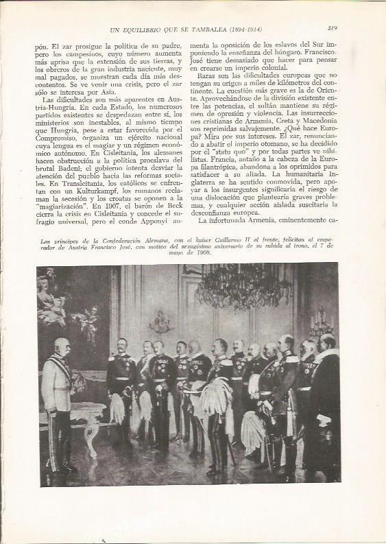 LAMINA 26162: Los principes de Alemania con el kaiser Guillermo II felicitan a Francisco Jose de Austria