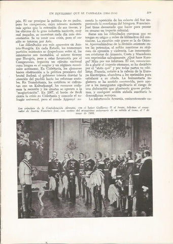 LAMINA 26162: Los principes de Alemania con el kaiser Guillermo II felicitan a Francisco Jose de Austria