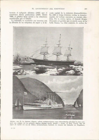 LAMINA 26149: Clipper norteamericano y el Mary Powell