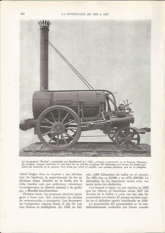 LAMINA 26148: La locomotora Rocket de Stephenson