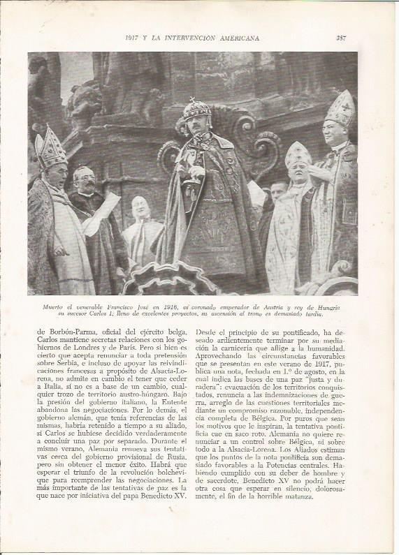 LAMINA 26191: Coronacion de Carlos I de Austria