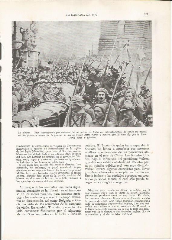 LAMINA 26185: Movilizacion en la Primera Guerra Mundial