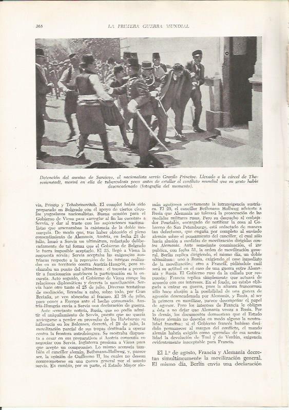 LAMINA 26183: Detencion de Gravilo Principe en Sarajevo en 1914