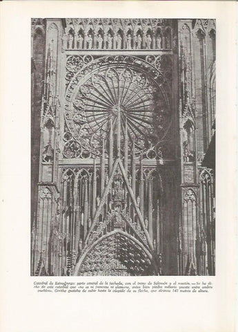 LAMINA 25910: Detalle de la fachada de la catedral de Estrasburgo
