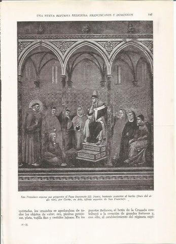LAMINA 25904: San Francisco ante el Papa Inocencio III