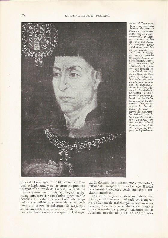 LAMINA 25945: Carlos el Temerario, duque de Borgoña