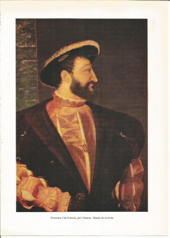 LAMINA 25941: Francisco I de Francia, por Tiziano