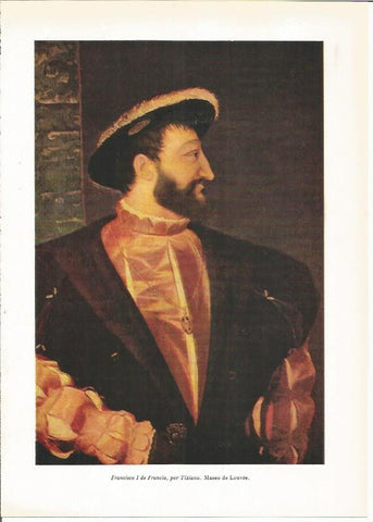 LAMINA 25941: Francisco I de Francia, por Tiziano