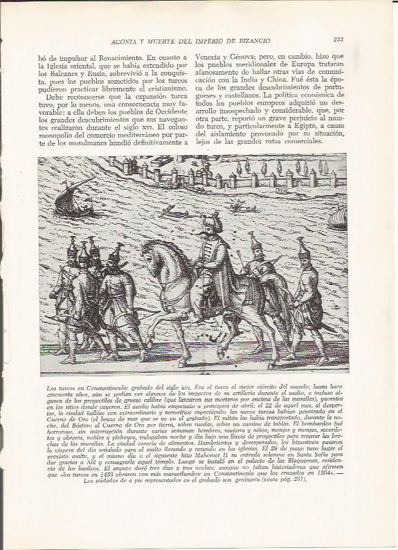 LAMINA 25937: Los turcos en Constantinopla, grabado del siglo XVI