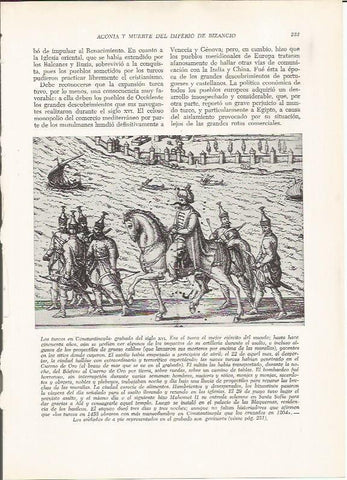 LAMINA 25937: Los turcos en Constantinopla, grabado del siglo XVI