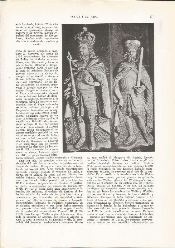 LAMINA 25867: Lotario III de Alemania y el Duque de Baviera