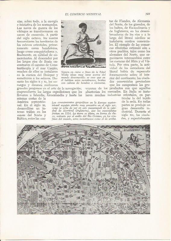 LAMINA 25895: Mapamundi de la catedral de Hereford