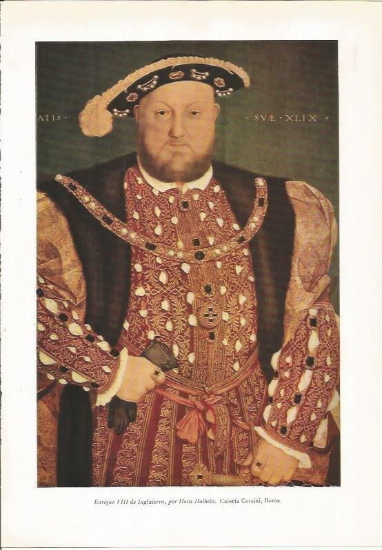 LAMINA 26013: Enrique VIII de Inglaterra, por Holbein