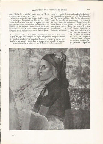 LAMINA 26006: Dante, por Giotto