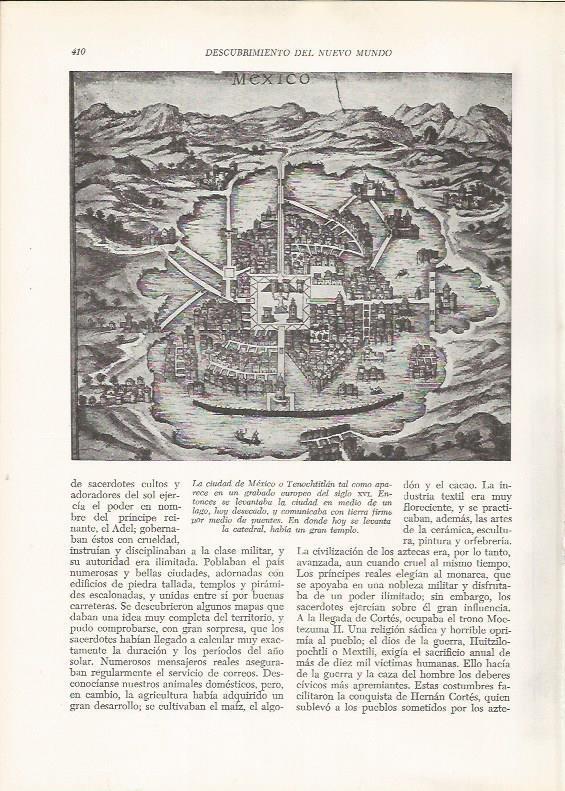 LAMINA 26003: Ciudad de Mexico, grabado del siglo XVI