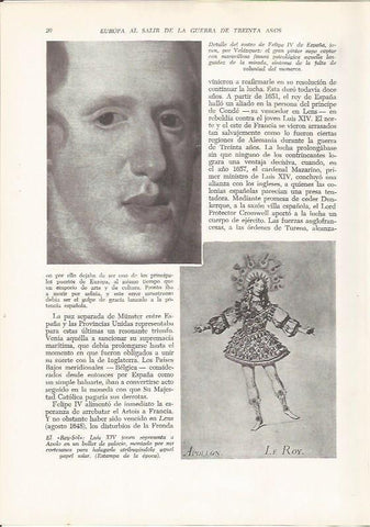 LAMINA 26040: Felipe IV de España y el Rey Sol