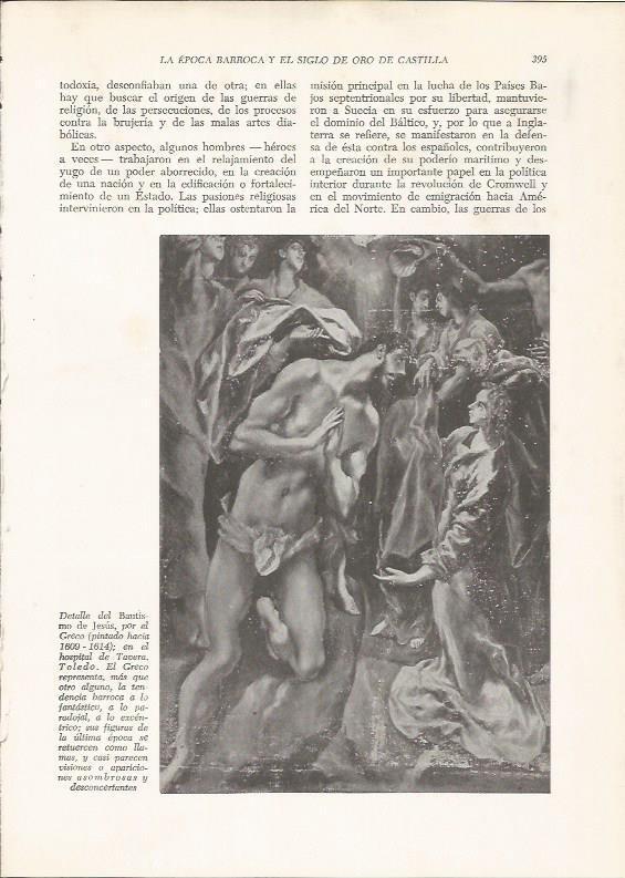 LAMINA 25997: Detalle de El Bautismo de Jesus, de El Greco
