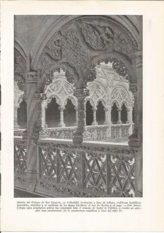 LAMINA 25970: Galeria del Colegio de San Gregorio de Valladolid