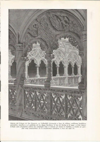 LAMINA 25970: Galeria del Colegio de San Gregorio de Valladolid