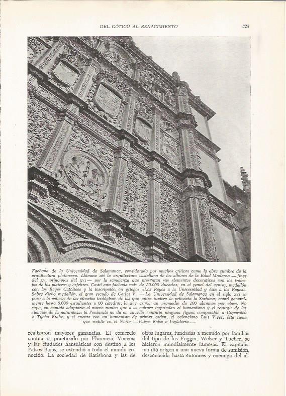 LAMINA 25969: Fachada de la Universidad de Salamanca