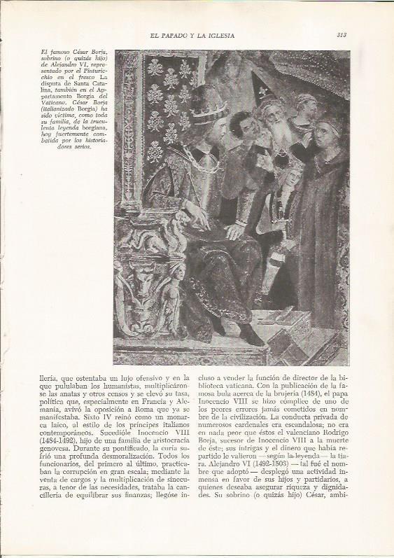LAMINA 25965: Cesar Borgia en un fresco de El Vaticano