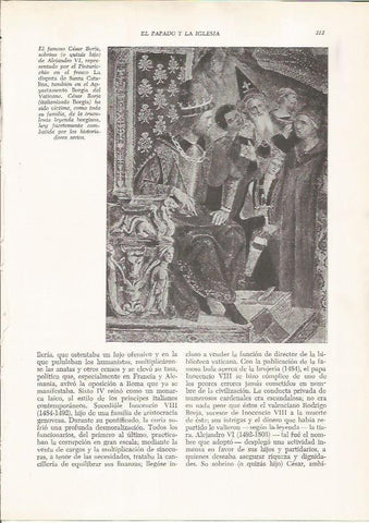 LAMINA 25965: Cesar Borgia en un fresco de El Vaticano