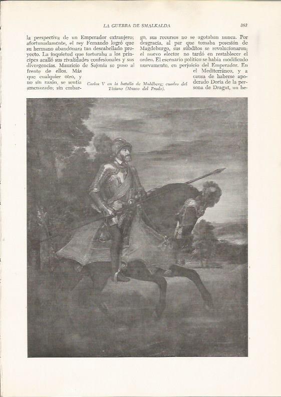 LAMINA 25992: Carlos V en la batalla de Muhlberg, por Tiziano