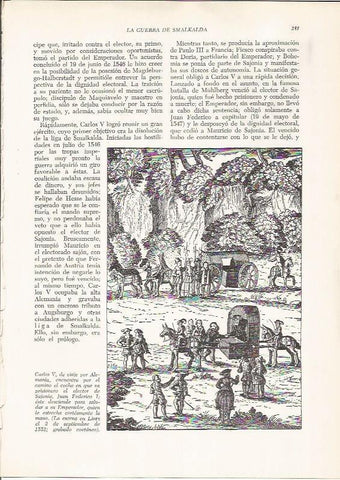 LAMINA 25991: Carlos V de viaje por Alemania
