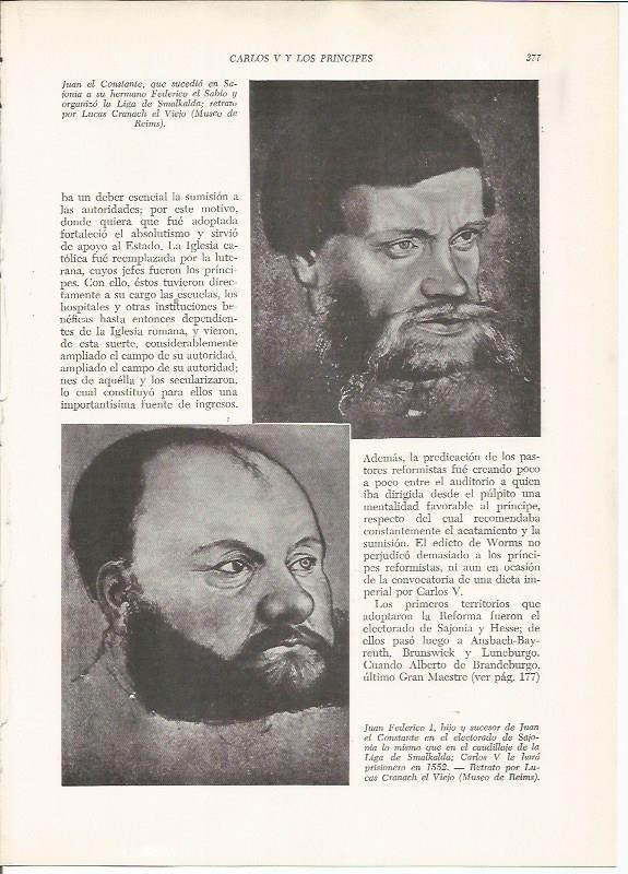 LAMINA 25990: Juan el Constante y Juan Federico I de Sajonia