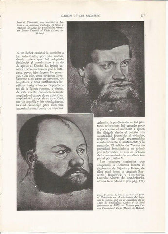 LAMINA 25990: Juan el Constante y Juan Federico I de Sajonia