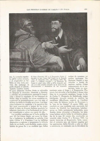 LAMINA 25985: Clemente VII y Carlos V
