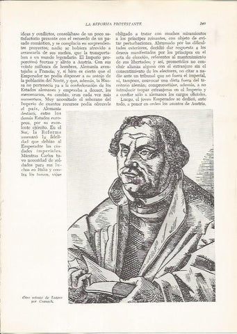 LAMINA 25982: Lutero, por Cranach