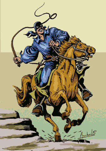Poster DIN 4 medida 21 x 29,5 cm modelo 007 (1): El Jinete Fantasma de Ambros serie Clasicos Españoles