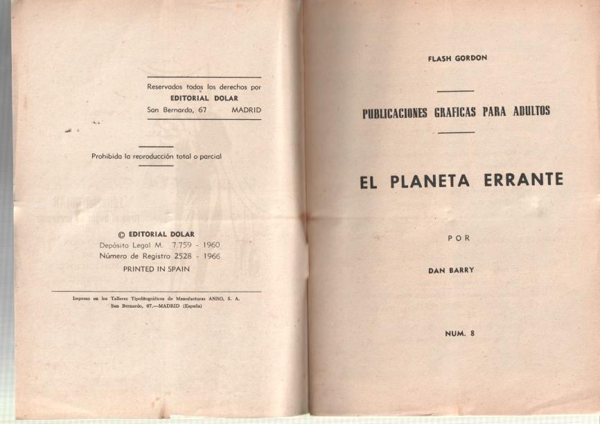 Dolar: Heroes modernos 2a epoca numero 08: Flash Gordon: el planeta errante