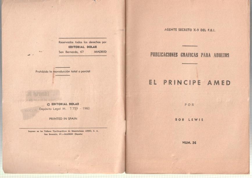 Dolar: Heroes modernos 2a epoca numero 36: Juan el Intrepido: El principe Amed