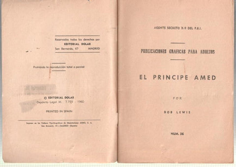 Dolar: Heroes modernos 2a epoca numero 36: Juan el Intrepido: El principe Amed